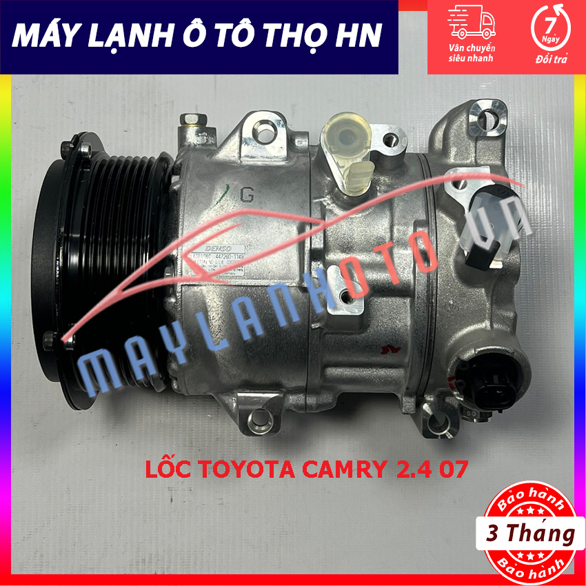 Lốc điều hòa (block,máy nén) Toyota Camry 2.4 - Hiace - RAV4 2007 2008 2009 2010 Denso Nhật 07 08 09 10