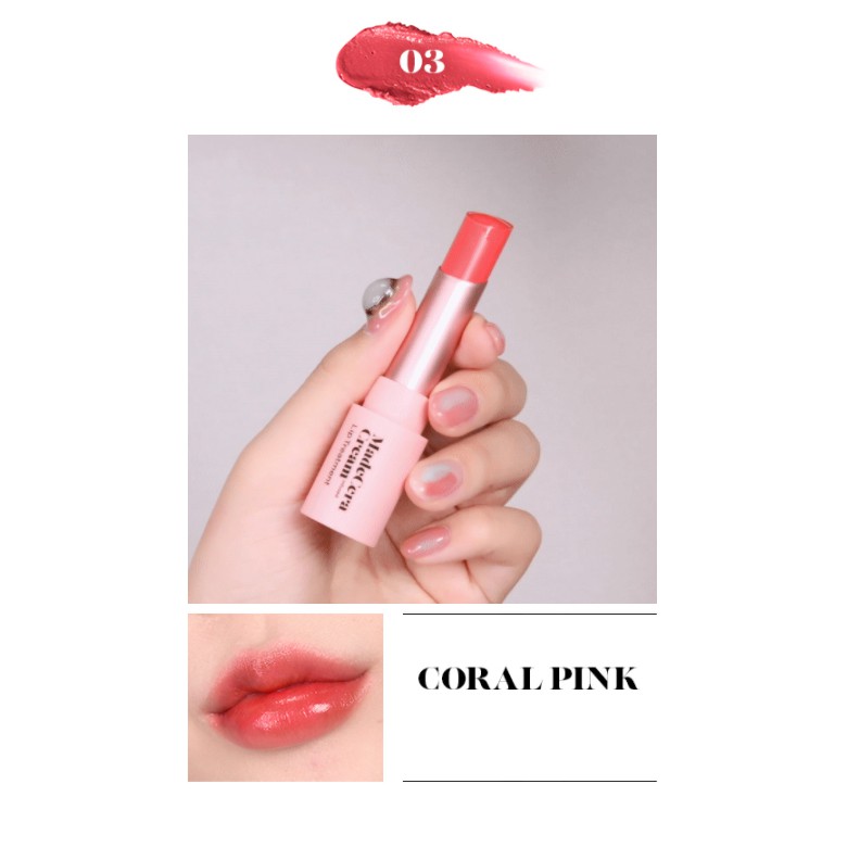 Son Dưỡng Làm Mềm Môi Skinrx Lab MadeCera Cream Lip Treatment 03 Coral Pink - HSD: 12/01/2023