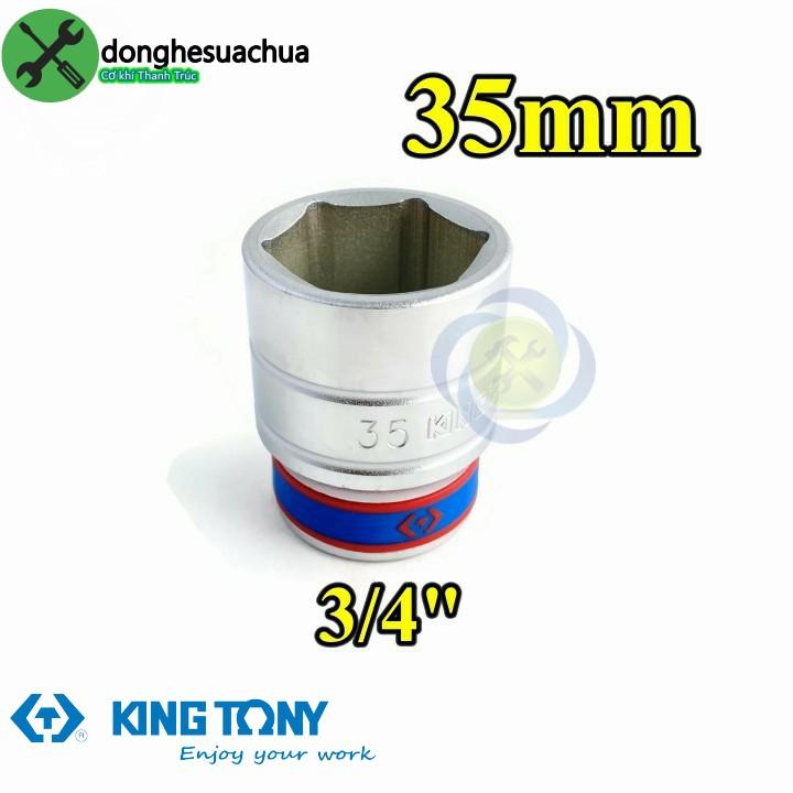 Tuýp 35mm loại 3/4 Kingtony 633535M loại ngắn 6 cạnh màu trắng