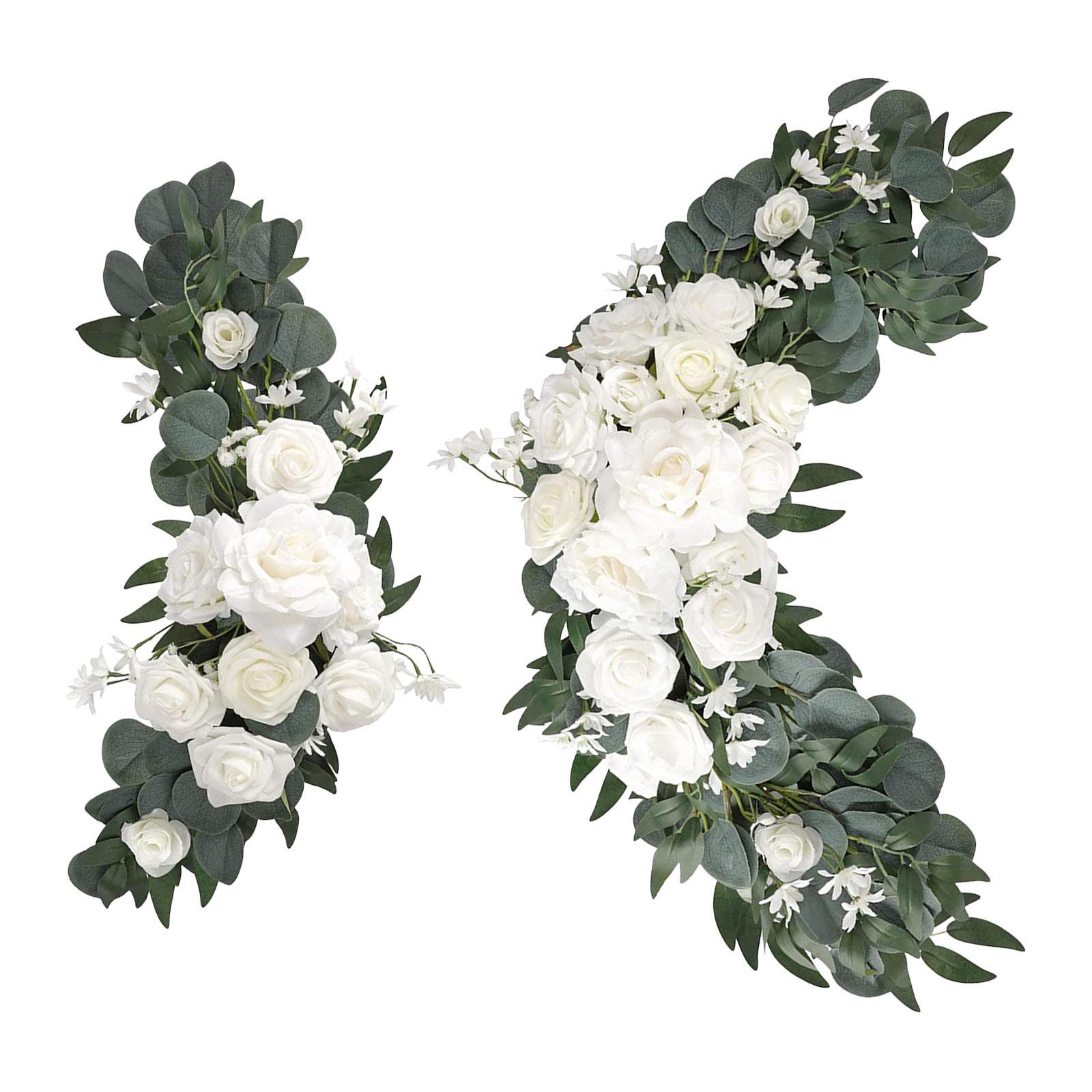 2x Artificial Wedding Arch Flower Wedding Welcome Signs for Home Arrangement