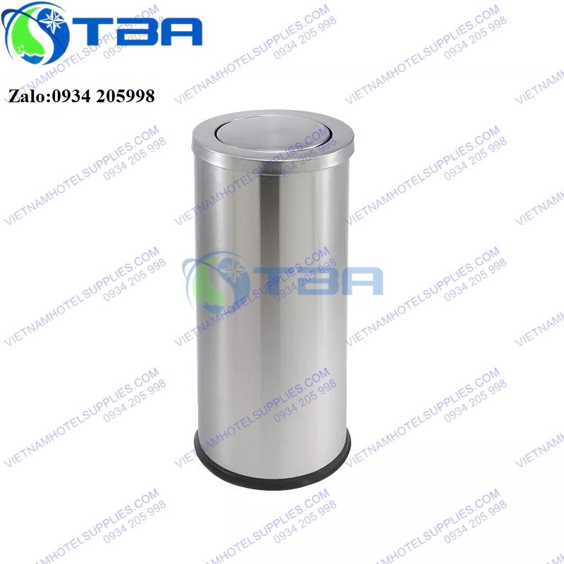 Thùng rác inox nắp bập bênh 250 x 610 đặt phòng cao cấp