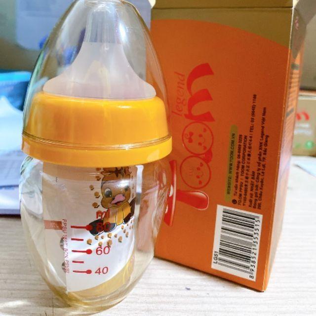 Bình Toom PPSU 80ml siêu xinh, siêu đáng yêu. Núm silicon siêu mềm nha