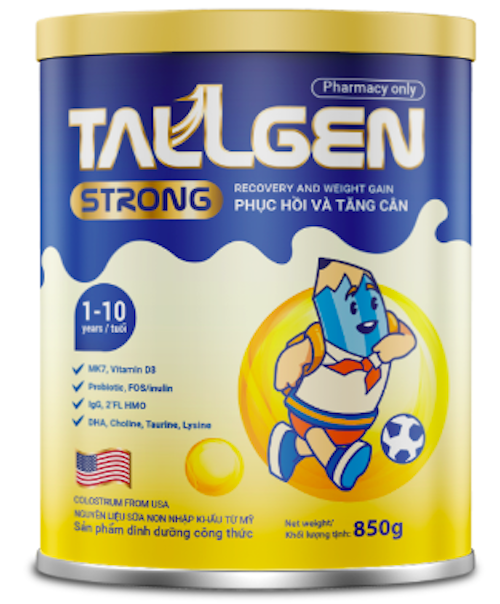 Sữa Tallgen Strong 850gr giúp tăng cân cho trẻ từ 1-10 tuổi