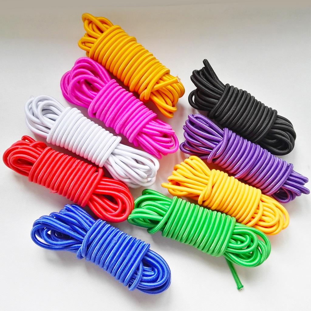 2pcs 5mm x 5 Meters ORANGE ELASTIC BUNGEE ROPE SHOCK CORD TIE DOWN