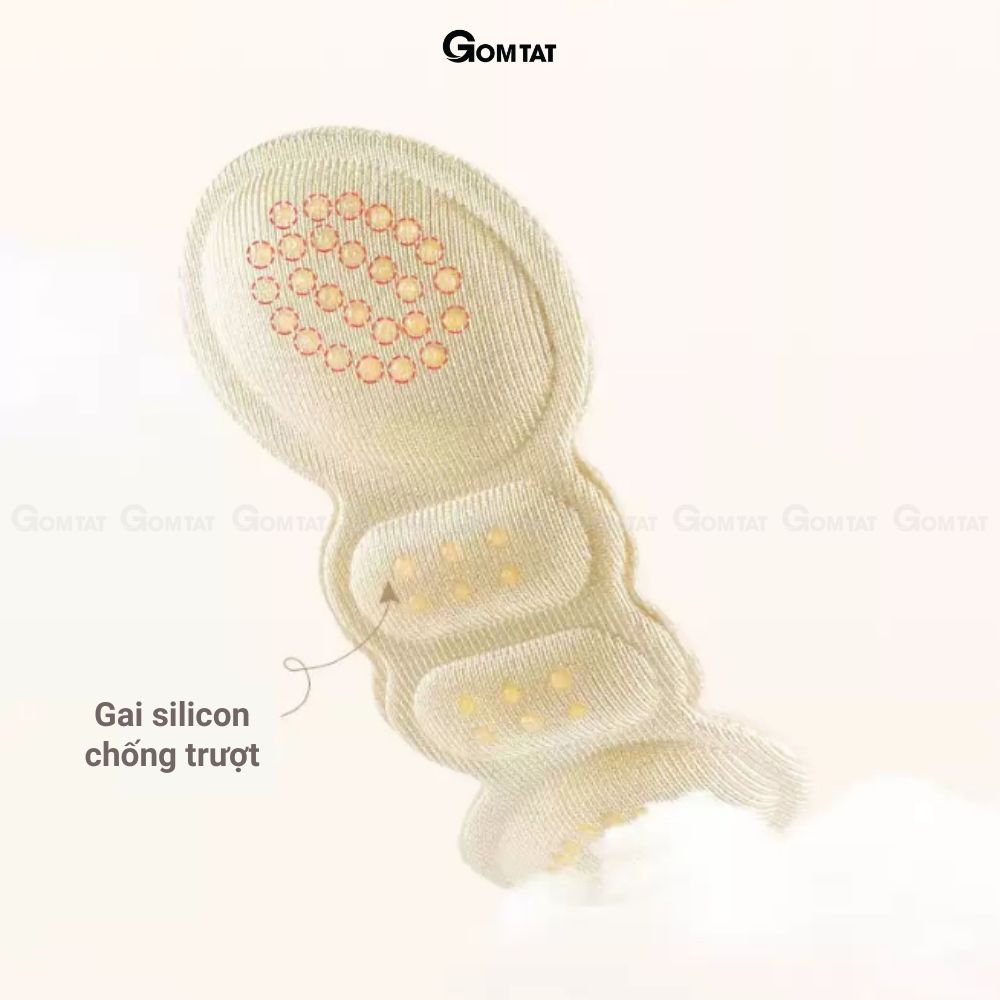 Miếng dán lót giày GOMTAT chống rớt gót, có lớp gai silicon bám chân, mặt sau có keo siêu dính - GOT-MAO-9002