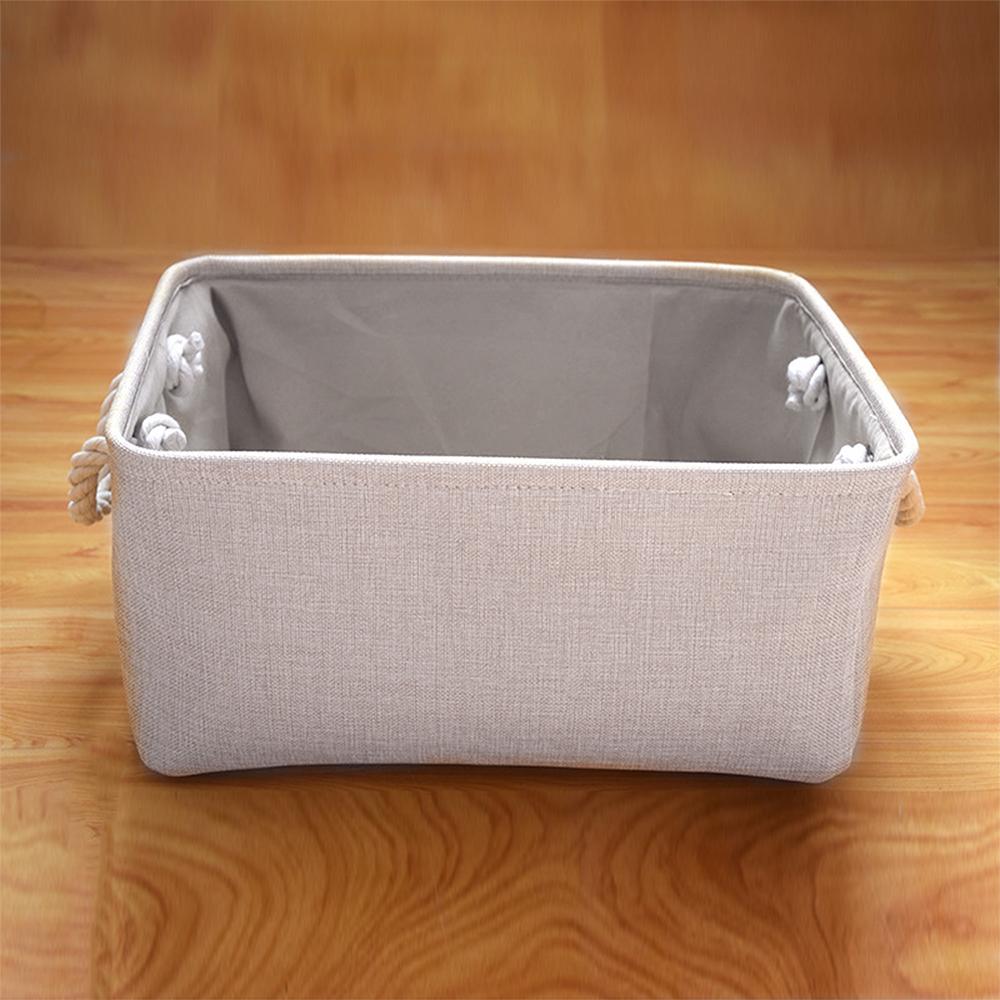 Hộp Lưu Trữ Vải Tại Nhà Có Thể Thu Gọn Hình Khối Bằng Vải Lanh Cotton