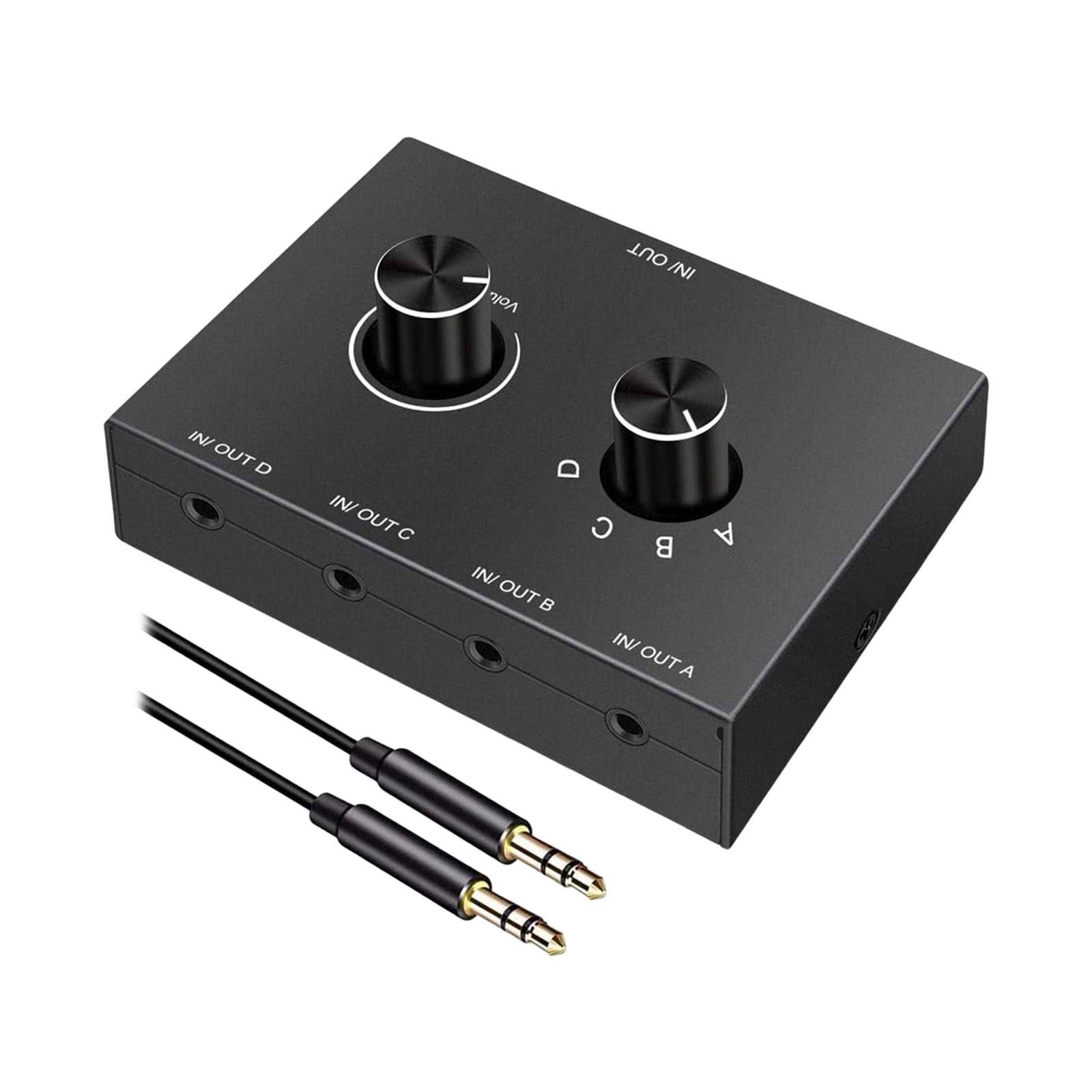 3.5mm Audio Switch Professional  Output Lightweight for Laptop PC