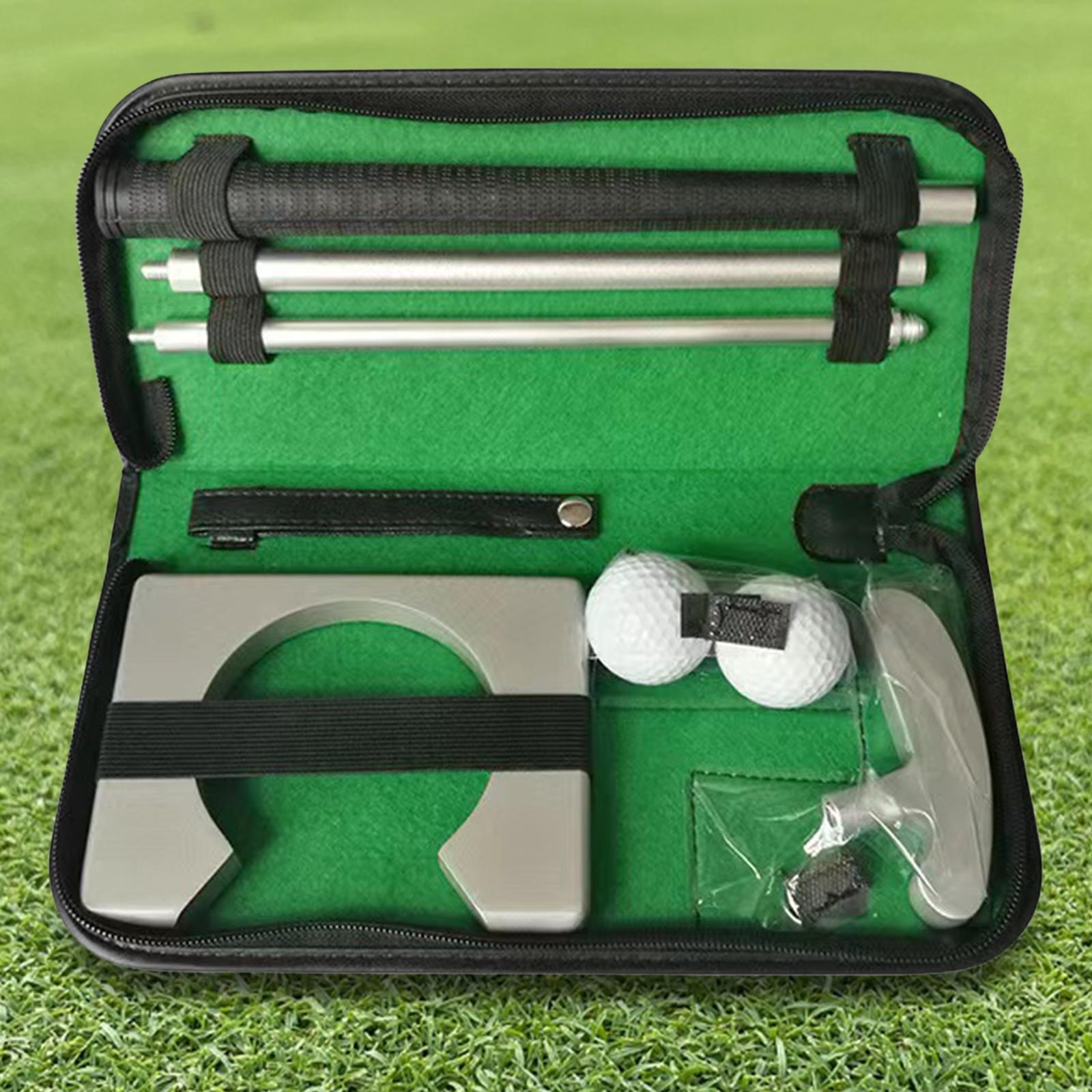 Golf Putter Set Bag, Golf Putting Set Carrying Protective Golf Clubs Putters Carrier Travel Tote Bag PU Leather Pouch for Home Outdoor Sports