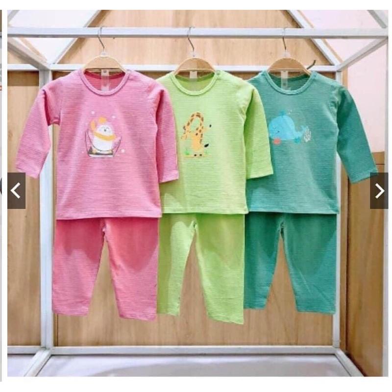 Bộ dài cài vai lullaby cotton mỏng
