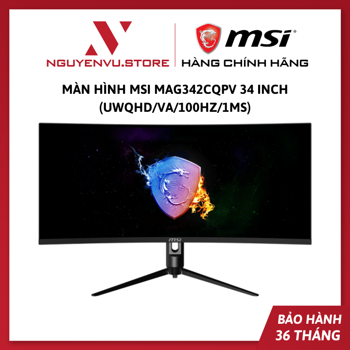 Màn Hình MSI MAG342CQPV 34 Inch (UWQHD/VA/100Hz/1ms) - Hàng Chính Hãng