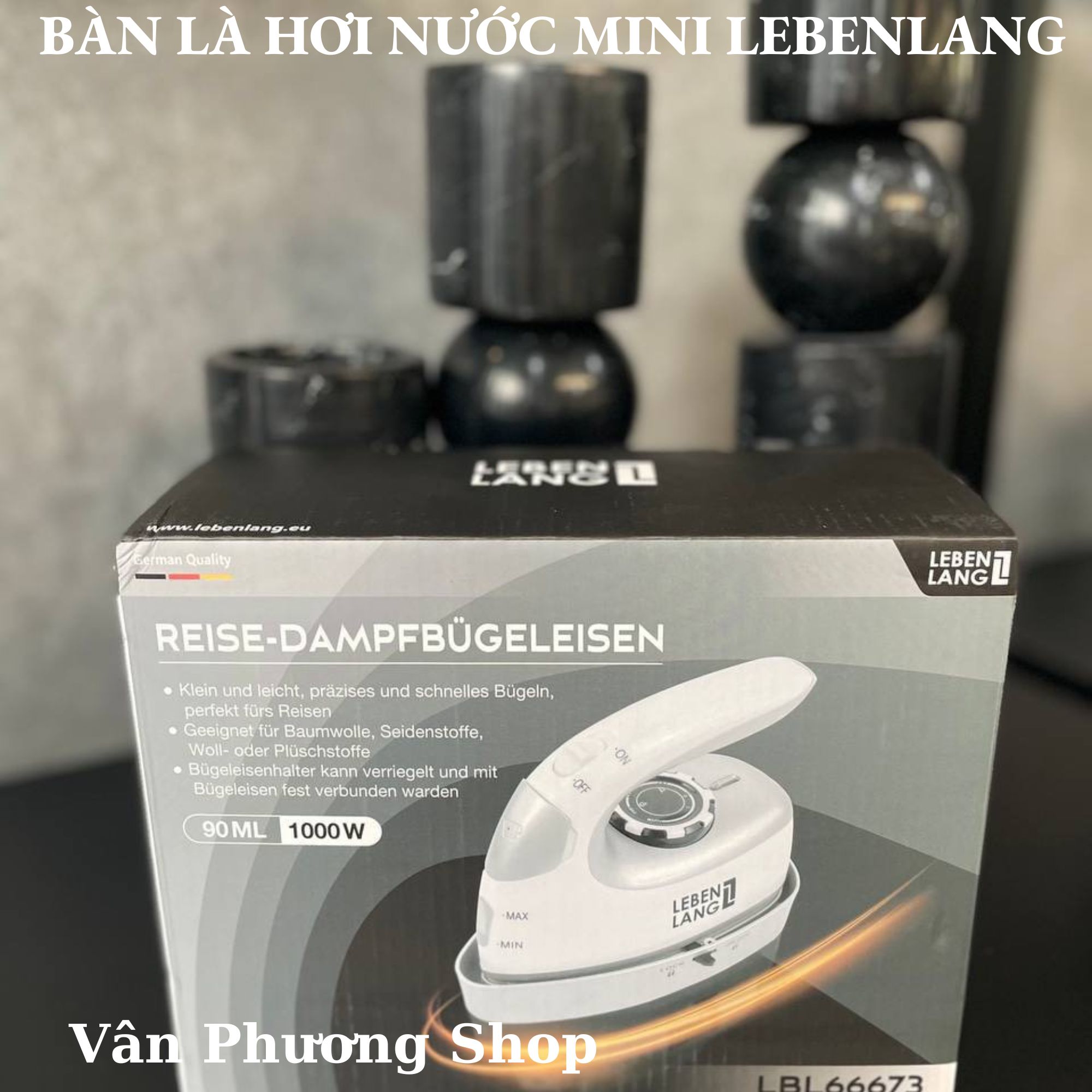 Bàn Là Hơi Nước Mini Du Lịch Lebenlang LBL66673 - Hàng Chính Hãng