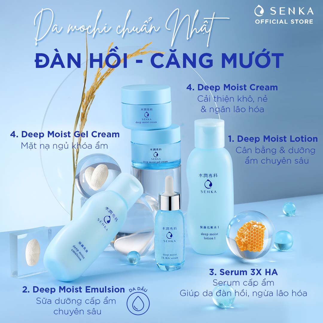 Sữa Dưỡng Cấp Ẩm Chuyên Sâu Senka Deep Moist Emulsion 150ML