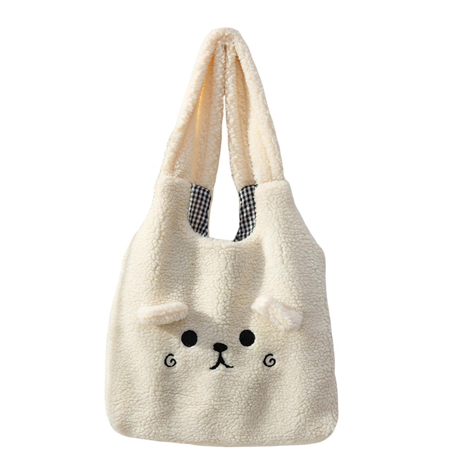 Women Plush Handbag Single Shoulder Bag Versatile Styles Lightweight Gift for Girlfriends, Wives, and mother