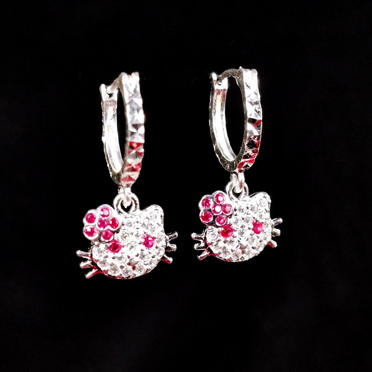 Bộ trang sức Mèo Kitty dễ thương - Xinh xắn đáng yêu - Trang sức bạc Panmila