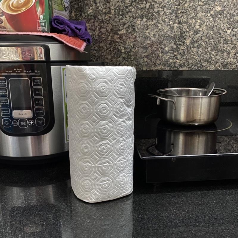 Khăn Giấy Đa Năng Pulppy 2 Lớp 205 Tờ (x2 Cuộn) Kitchen Towel Lau Bếp Thấm Dầu Hiệu Quả