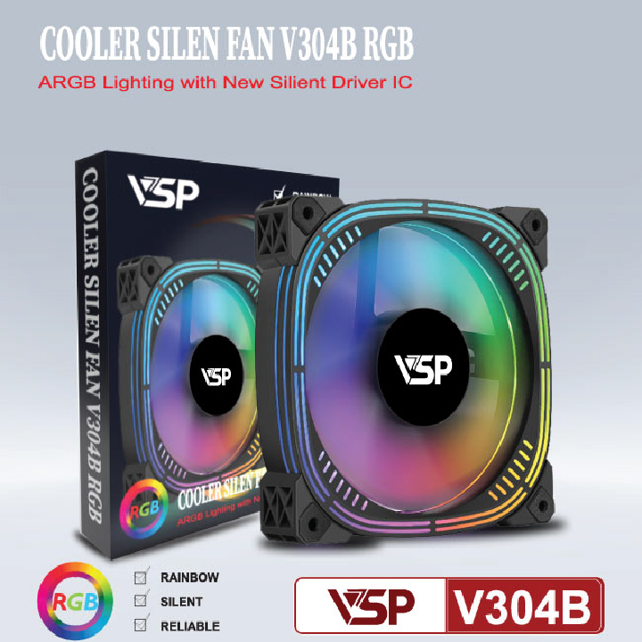 FAN CASE V304B VỚI ĐÈN LED RGB SIÊU HIỆN ĐẠI-JL