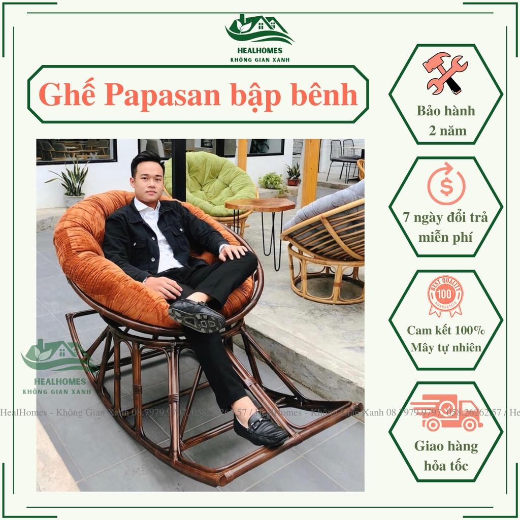 GHẾ BẬP BÊNH PAPASAN KÈM VẢI BỐ CAO CẤP Ghế Lười, Cho Người già / HealHomes – Không Gian Xanh