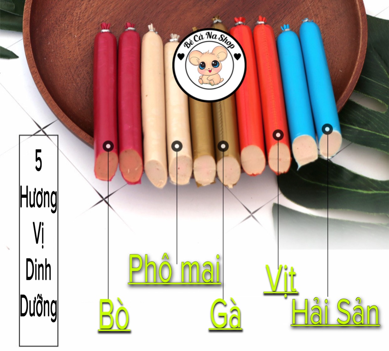Combo 5 cây xúc xích cao cấp cho hamster thỏ bọ sóc chinchilla
