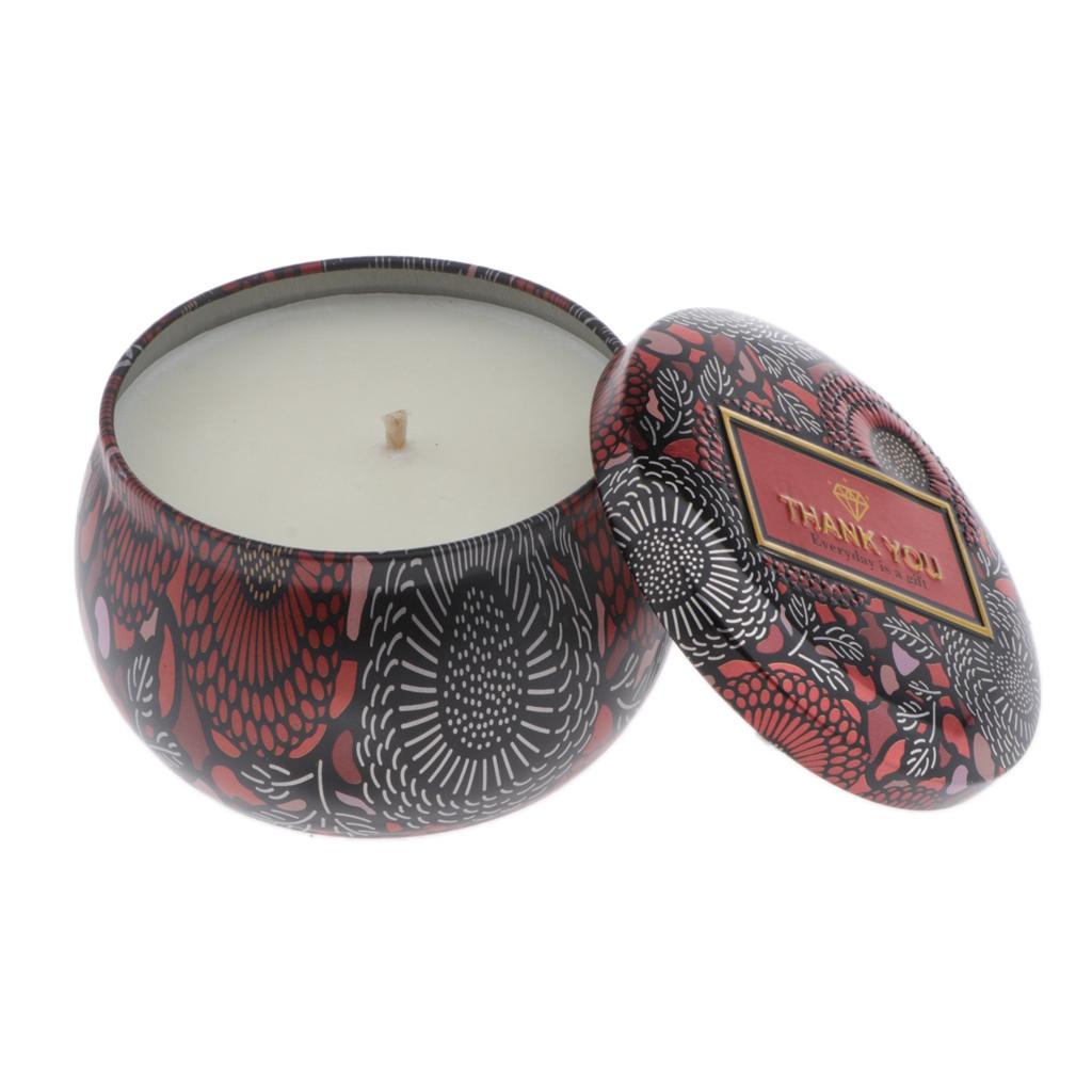 Scented Candles, Wax Soy Candles in Portable Metallic Tins, Strongly Scented for Aromatherapy, Option and Portable Travel Supplies
