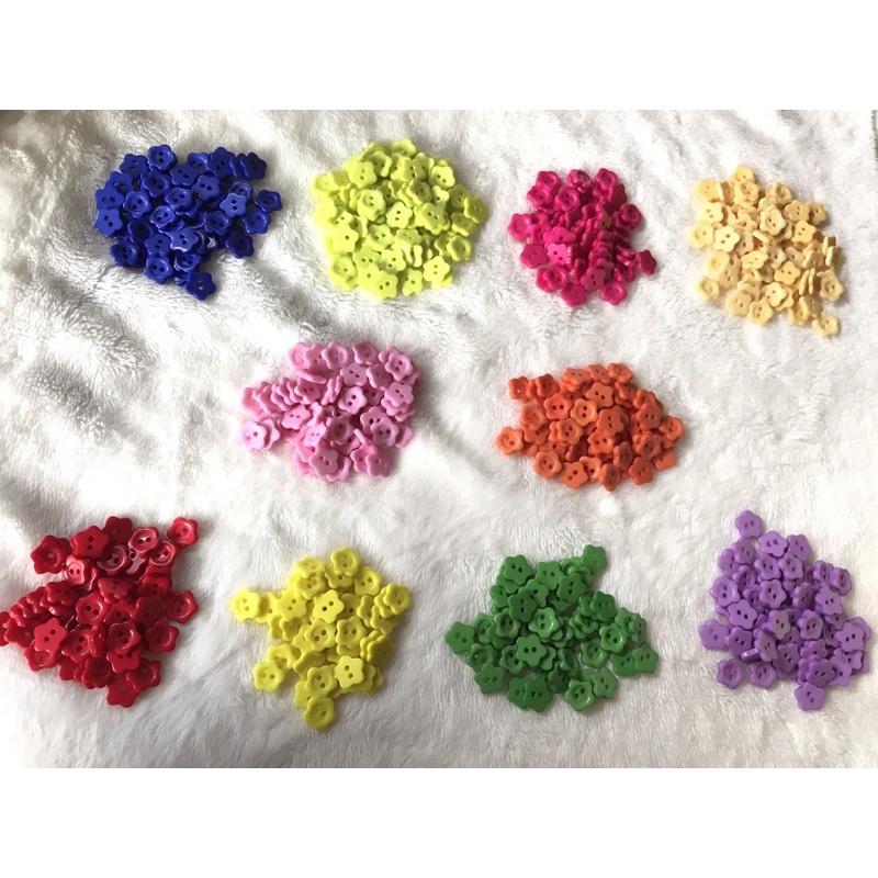 20 Cúc áo bông hoa nhiều màu sắc dùng làm nút áo, cúc áo, trang trí sản phẩm handmade xinh xắn