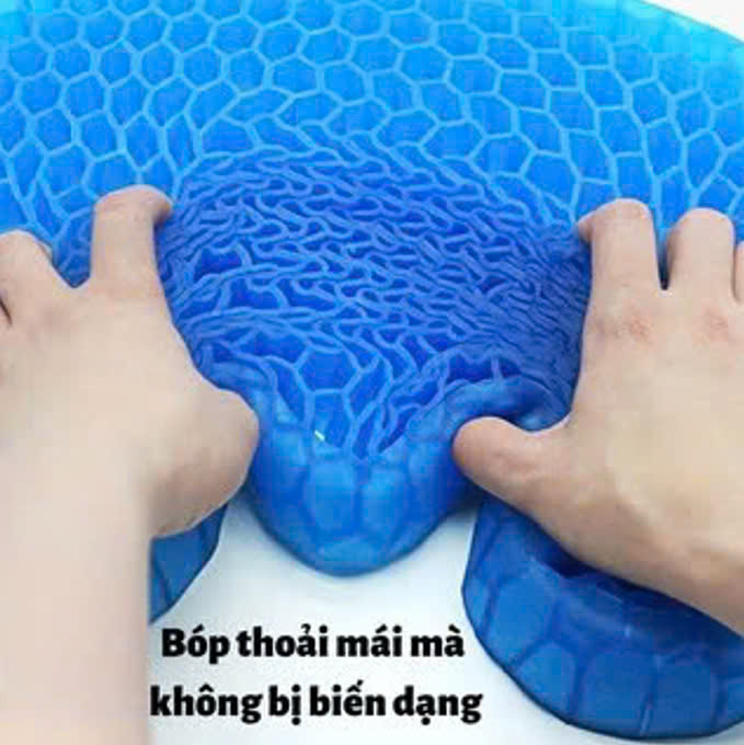 Đệm Nệm Ngồi 2 Lớp 3D Silicon Cao Cấp Thoáng Khí Ghế Văn Phòng Chống Đau Mỏi - Cấu Trúc Tổ Ong 3D Tặng Kèm Vỏ Theo