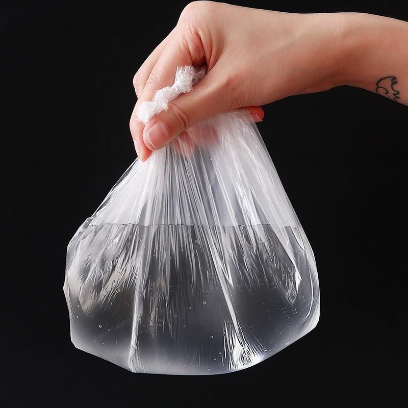 Màng bọc thực phẩm co dãn siêu dai có chun kèm túi hình gấu, Mũ chùm đầu nilon túi 100 chiếc