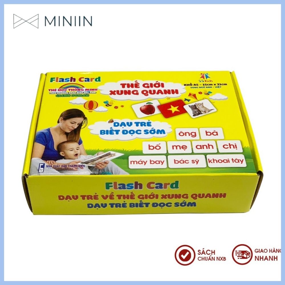 Bộ Thẻ Học Thông Minh Flashcard Song Ngữ Cho Bé - Nhiều Chủ Đề Phong Phú - Giúp Bé Phát Triển Trí Tuệ- Hàng Chính Hãng MINIIN