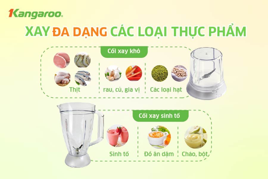 Máy xay sinh tố đa năng Kangaroo KG2B6 - hàng chính hãng