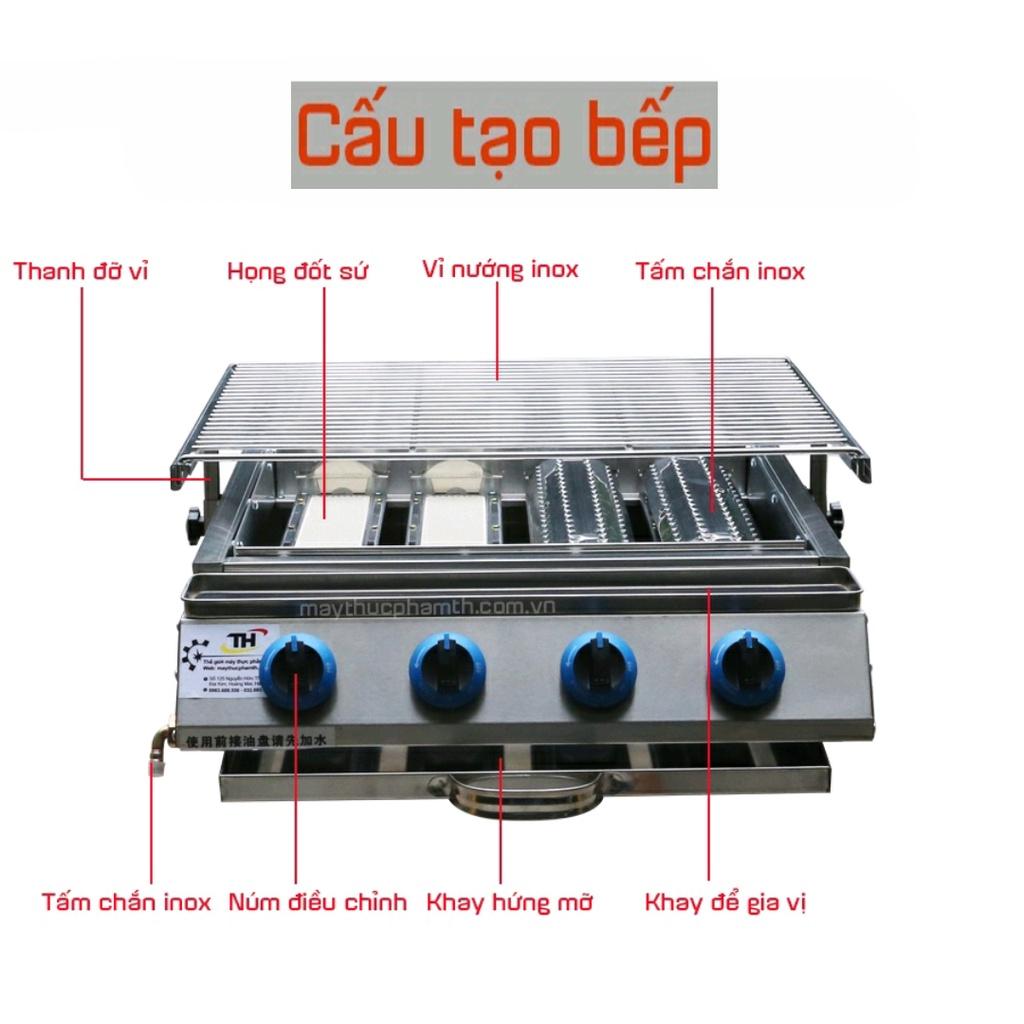 Bếp nướng gas hồng ngoại 6 họng dài