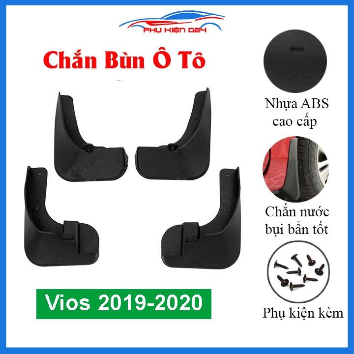 Bộ 4 chắn bùn chuẩn cho xe Vios 2019-2020 (kèm bộ ốc)