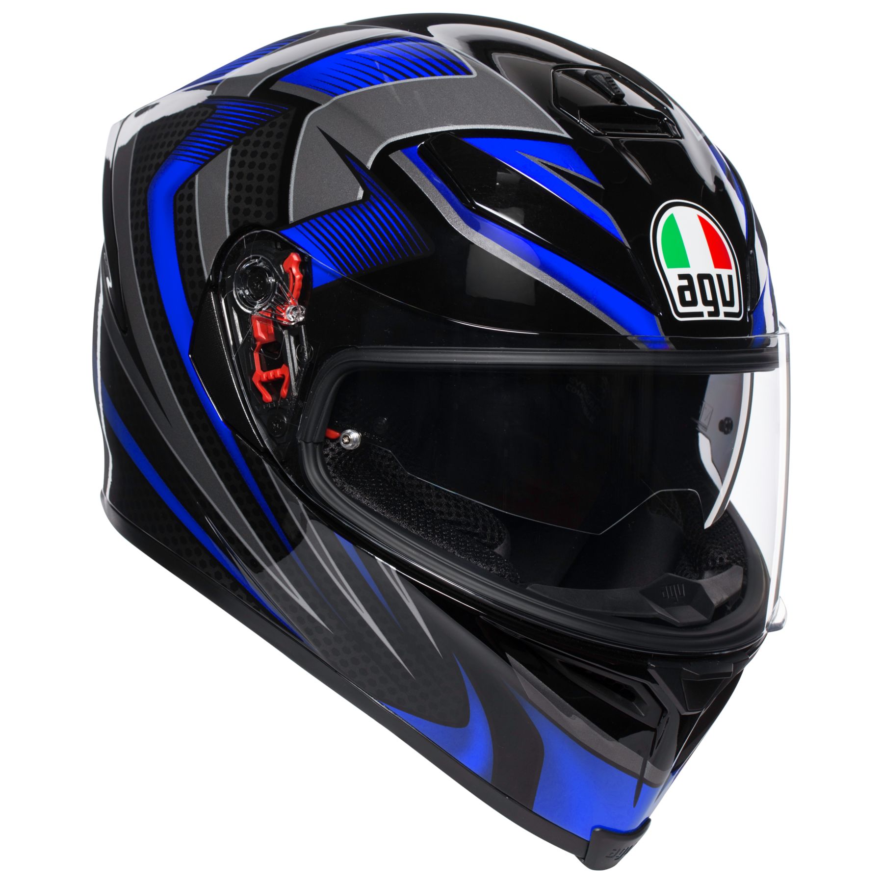 Nón Bảo Hiểm Fullface - AGV K-5 S HURRICANE 2.0 BLACK/BLUE - Hàng Nhập Khẩu Thương Hiệu Ý