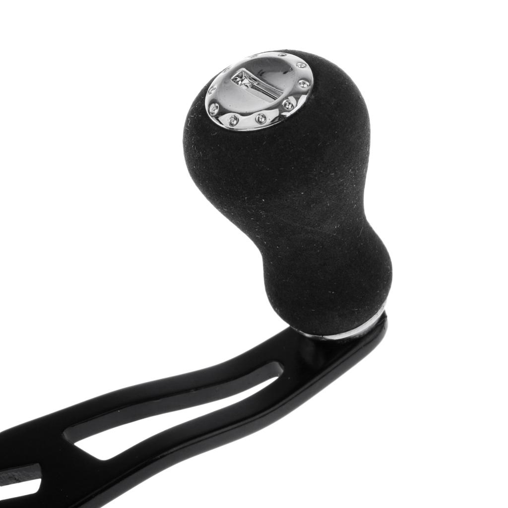 Aluminum Alloy Fishing Reel Handle DIY for Drum Raft Reel Replacement Black