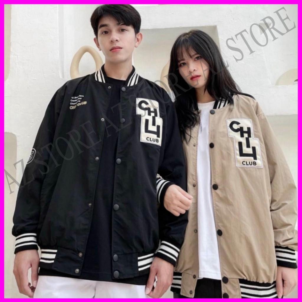 () Áo Khoác Bomber Bóng Chày - Áo Khoác Dù Nam Nữ Unisex CH4CLUB 2 Màu Có Form Rộng XL - LP.STORE