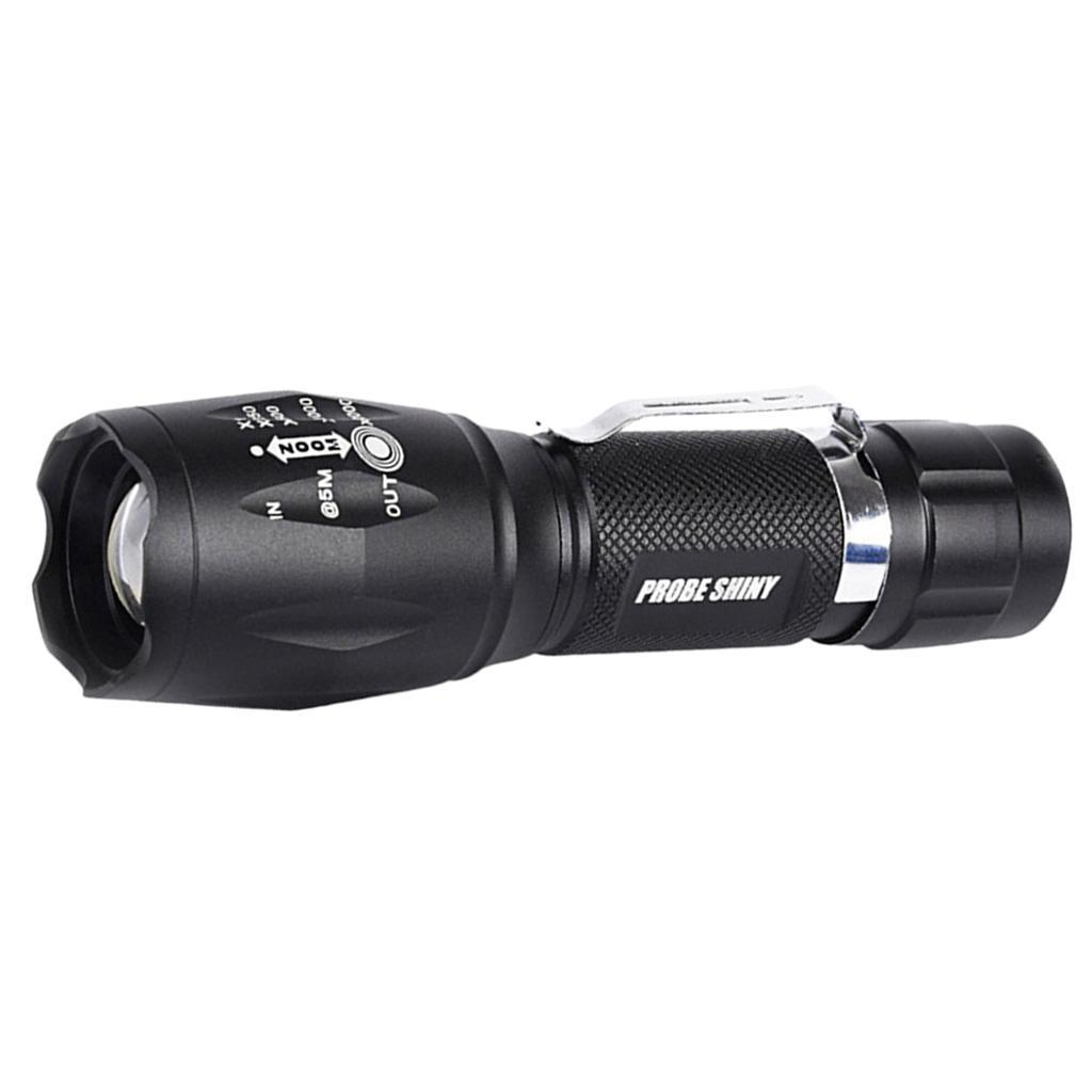 Compact Zoom LED Flashlight High Lumen Waterproof Outdoor Torch Light with 5 Light Modes, Super Bright, for Camping/Hiking/Hunting/Emergency