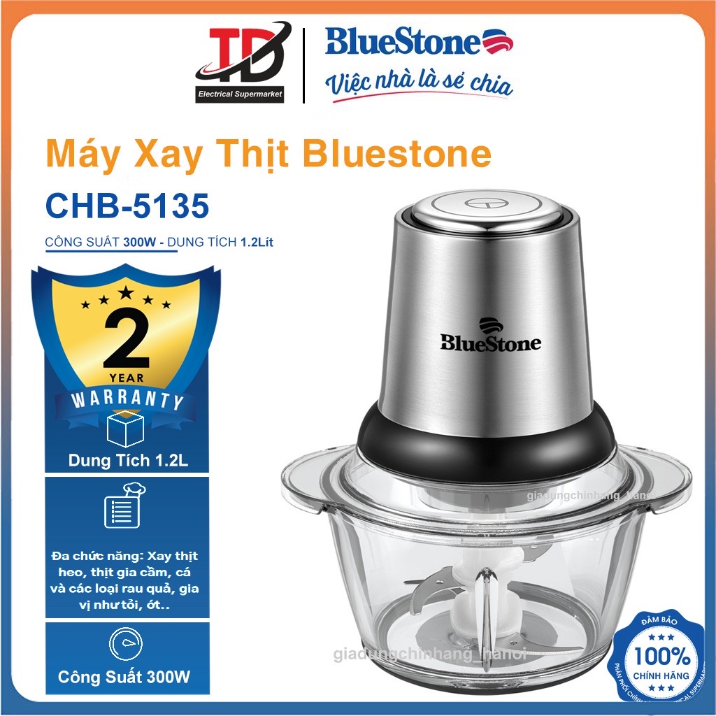 Máy Xay Thịt Bluestone CHB-5135, 300W-1.2Lit , Hàng chính hãng