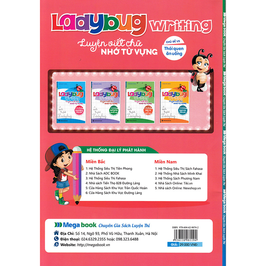 Ladybug Writing Luyện Viết Chữ Nhớ Từ Vựng Chủ Đề 1 - Thói Quen Ăn Uống