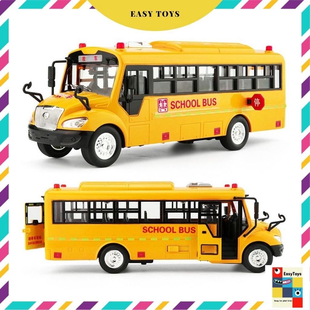 Đồ Chơi Ô Tô Xe Buýt School Bus Cho Trẻ Em Mở Các Cửa, Có Đèn, Âm Thanh