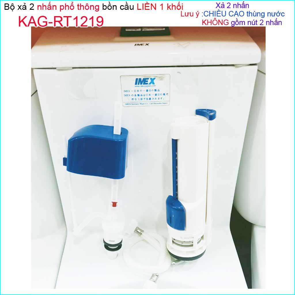 Bộ xả cầu 1 khối Kaiser KAG-RT1219-25cm, trọn bộ xả cầu 2 nhấn liền khối thùng nước 25cm giá tốt siêu bền
