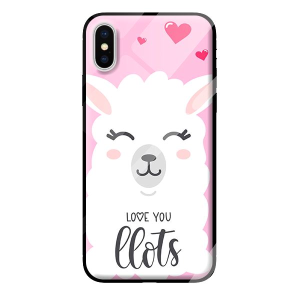 Ốp kính cường lực cho iPhone X mẫu cừu 2 - Hàng chính hãng
