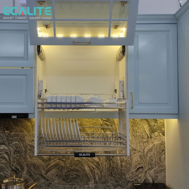 Kệ chén di động tủ trên Lift-Basket Ecalite EL-BL800W