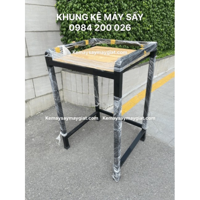 Kệ máy sấy máy giặt , khung thép mạ kẽm siêu bền, hàn liền khối chịu tải 300Kg, khung hộp vuông 40x40 mm, chống rung tốt KMG 02