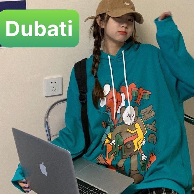 ÁO HOODIE - ÁO KHOÁC NỈ NAM NỮ CHẤT NỈ CÓ MŨ FROM RỘNG HOẠT HÌNH KWASSH- DUBATI FASHION
