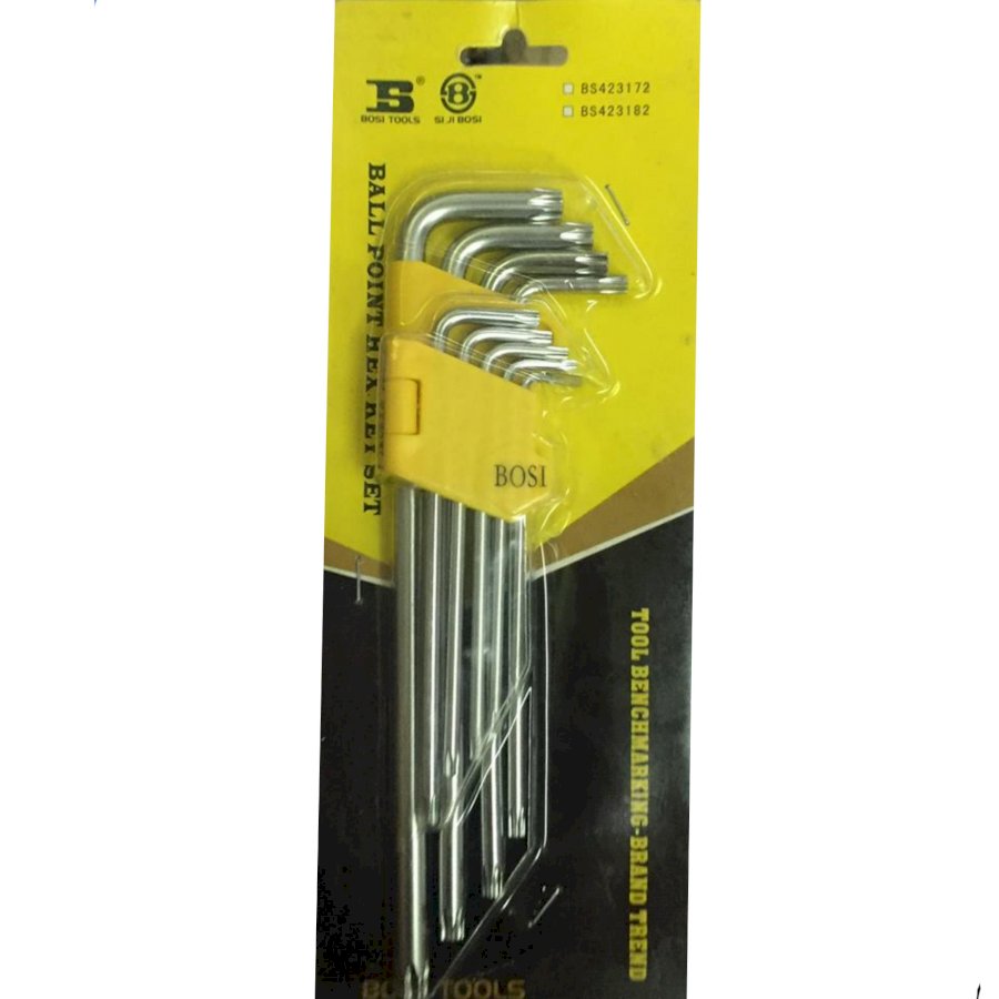 Bộ lục giác 9PCS bi dài BOSI 23-027