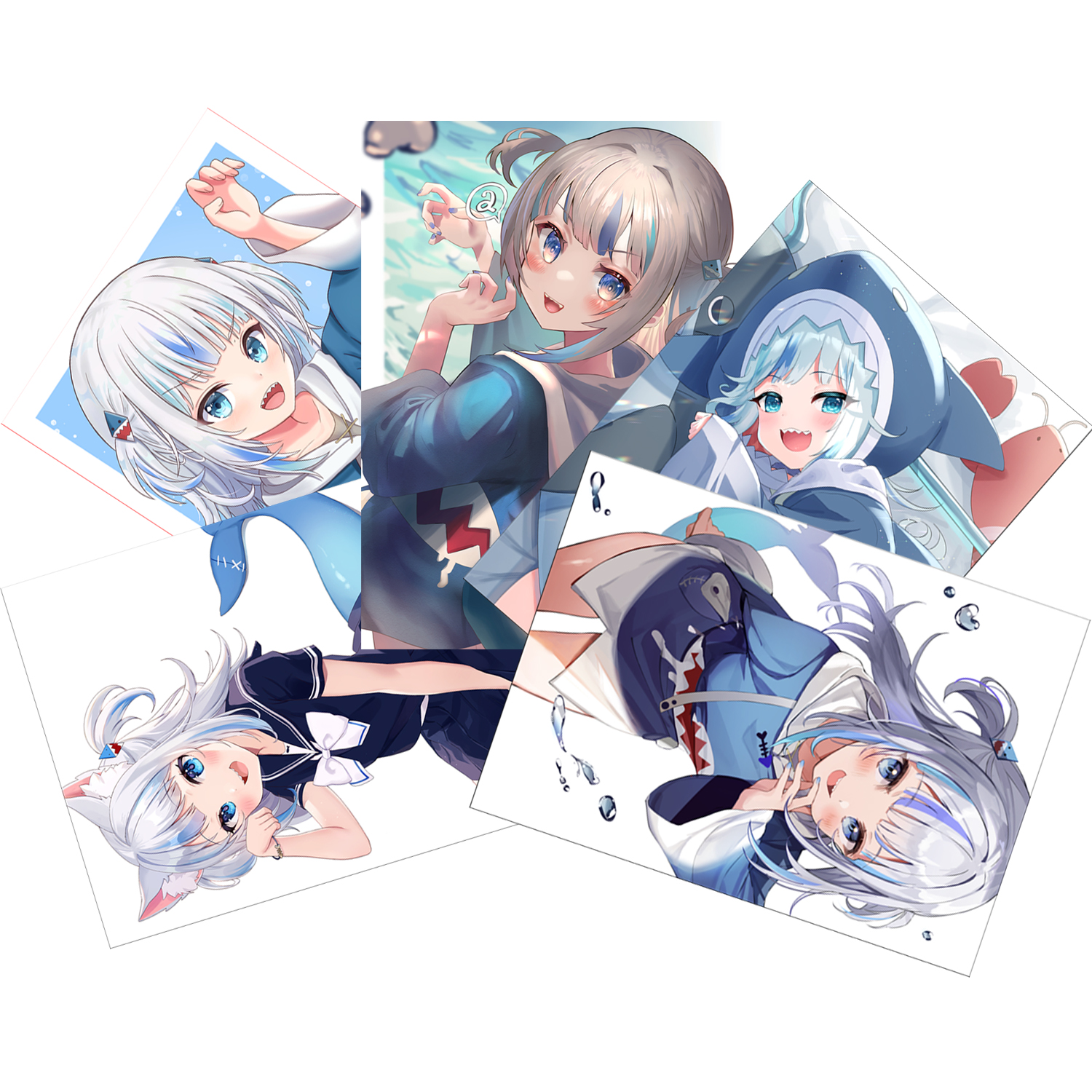 SET 3 Tranh Poster Gawr Gura-Hololive A4 21cmx30cm