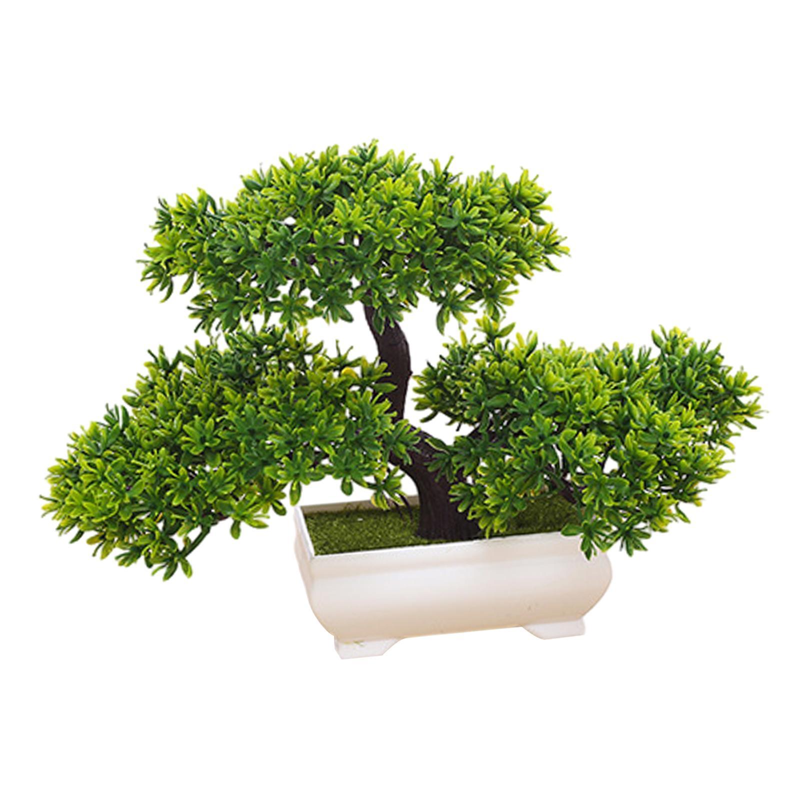 Artificial Bonsai Tree Desk Potted Tree for Living Room Shelf Fireplace