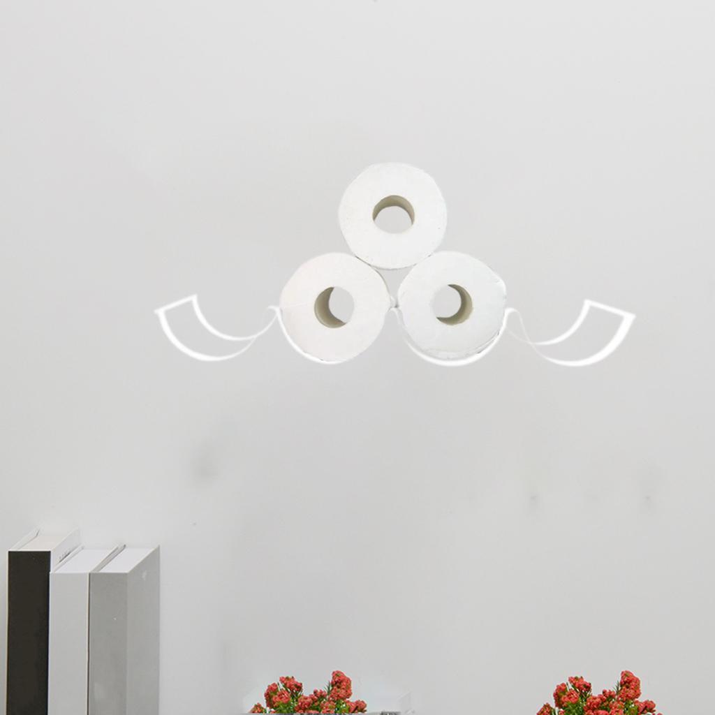 Wall Mount Toilet Paper Holder Storage Rack Tissue Rack for Kitchen Bathroom