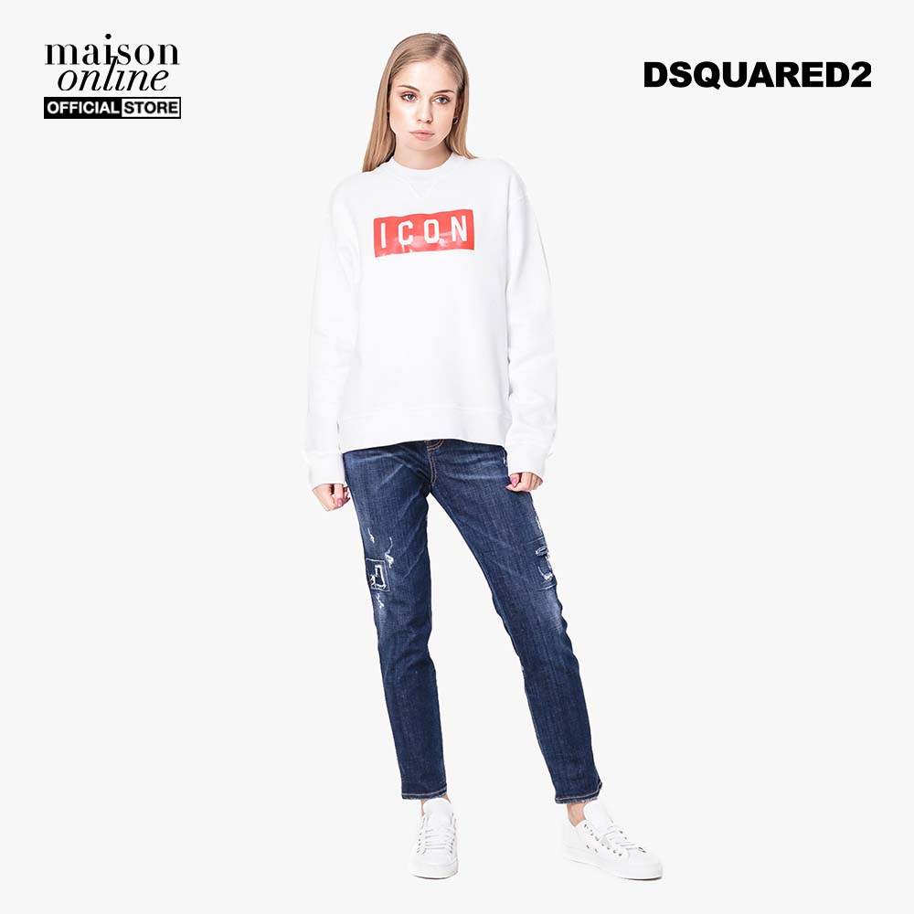 DSQUARED2 - Quần Jeans nữ lưng cao ống suông Cool Girl S75LA0992-470