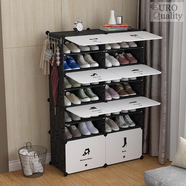 Tủ giày nhựa lắp ghép 16 ngăn có nắp đậy