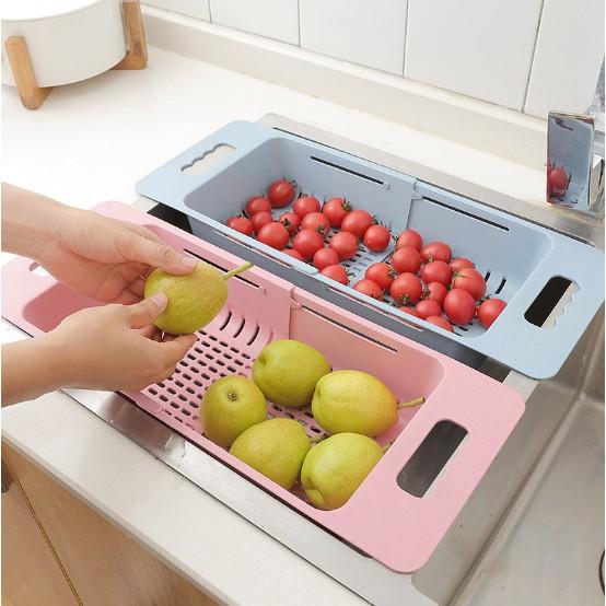 Kệ Đựng Chén Bát, Rau Củ Rút Gọn Để Bồn Rửa Chén Tiện Dụng
