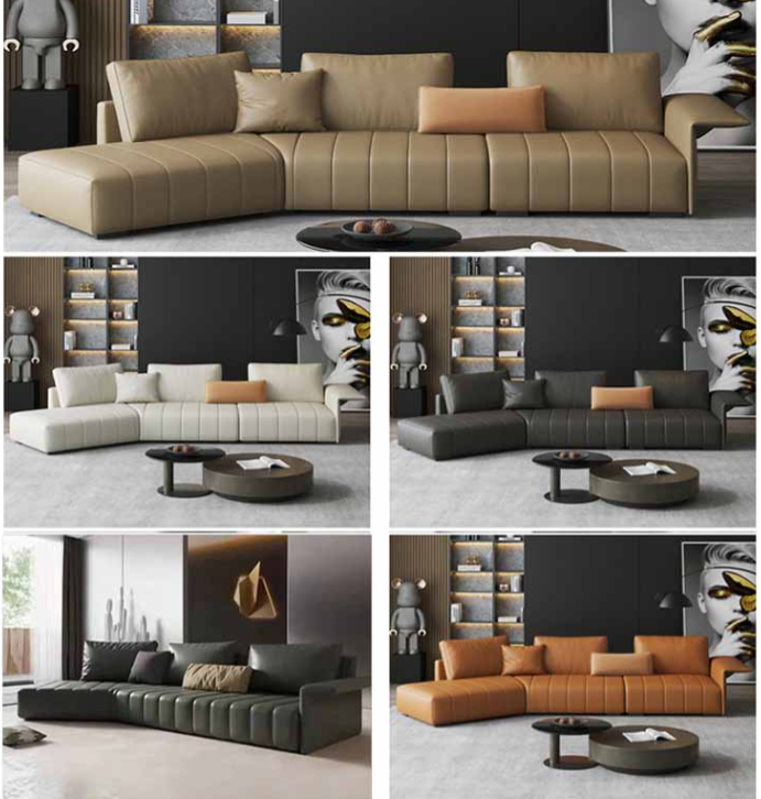 Sofa da cong phong cách hàn quốc cao cấp Juno Sofa HDCT-17